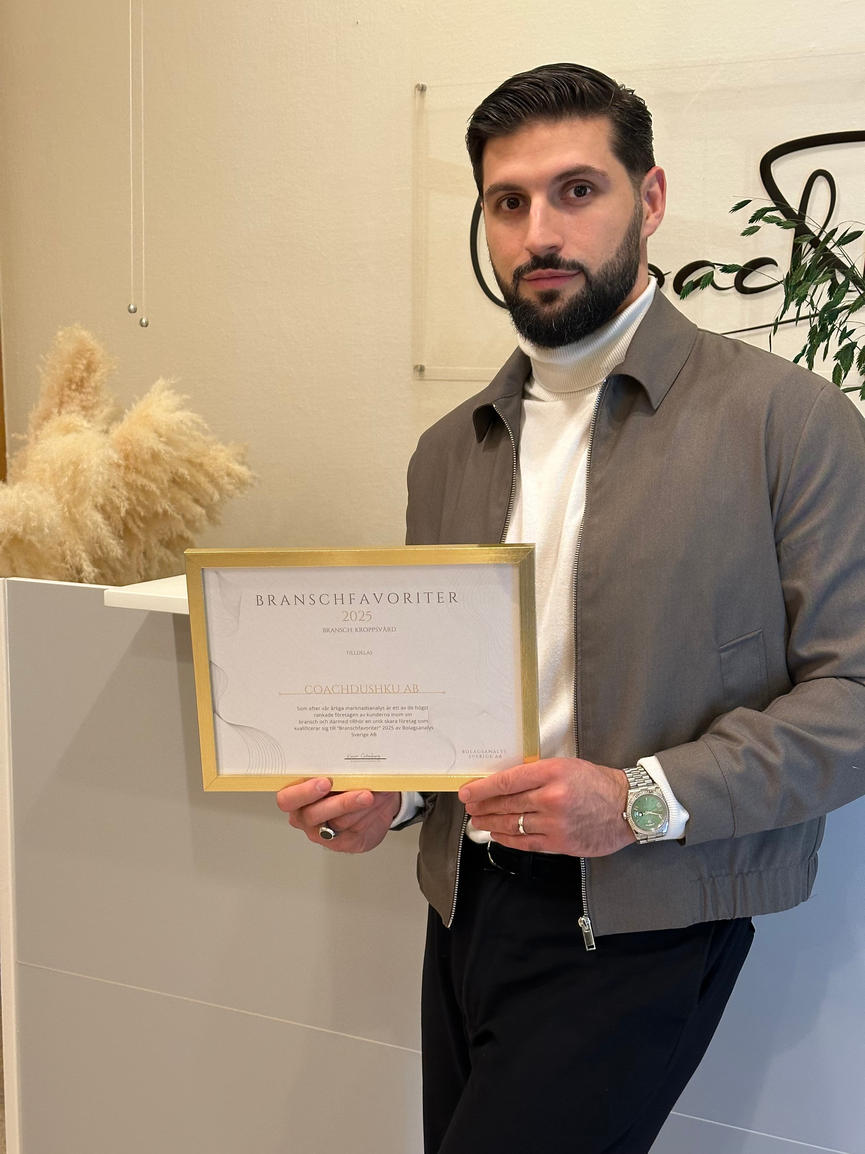 Fitim Dushku med utmärkelsen Branschfavoriter 2025